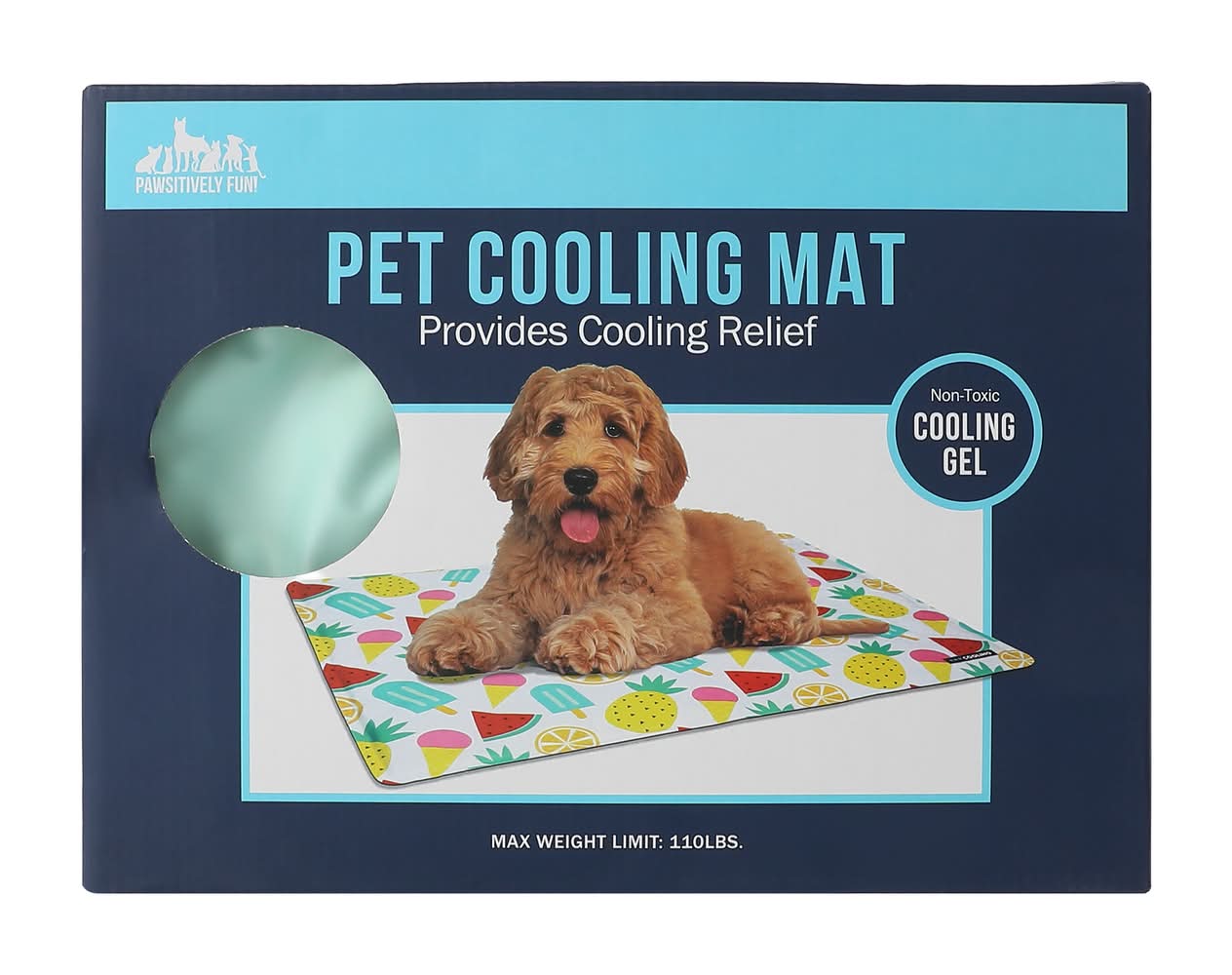 Printed Pet Cooling Mat Blue Multi