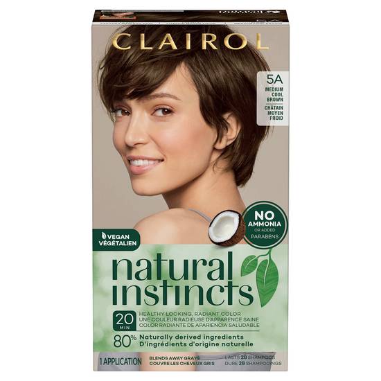 Clairol Natural Instincts Non Permanent Hair Color, Medium Cool Brown 5A