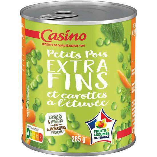 Casino Petits pois carottes extra-fins 265 g