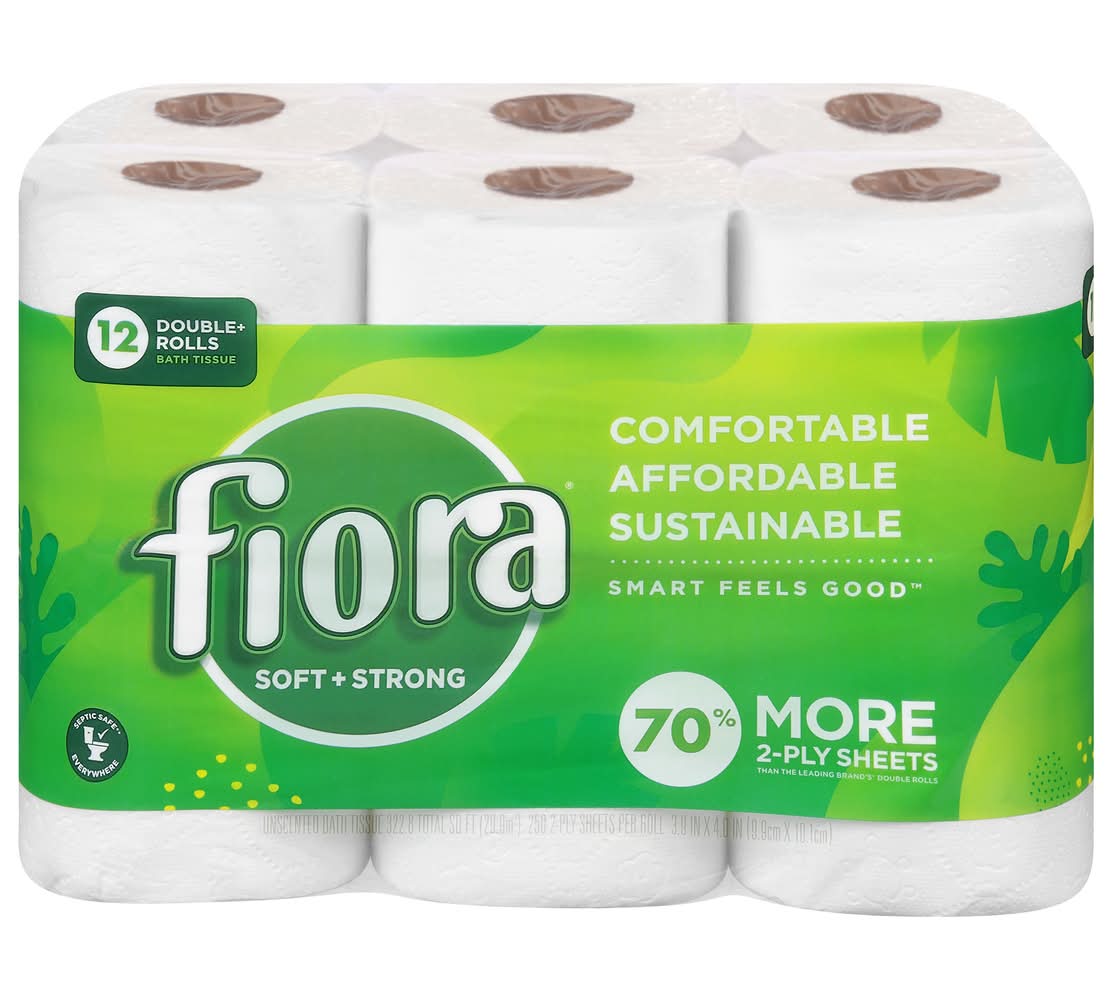 Fiora 2-Ply Bath Tissue, 3.9x4 in (12 ct)