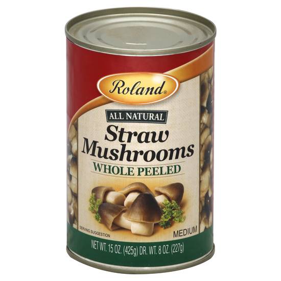 Roland Straw Mushrooms Whole Peeled, Pantry