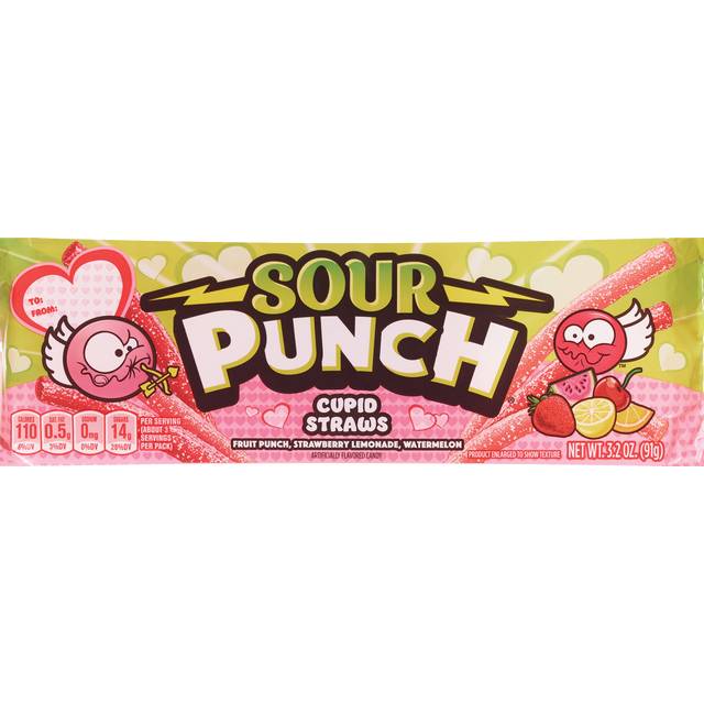 Sour Punch Valentines Cupid Straws 3.2 oz