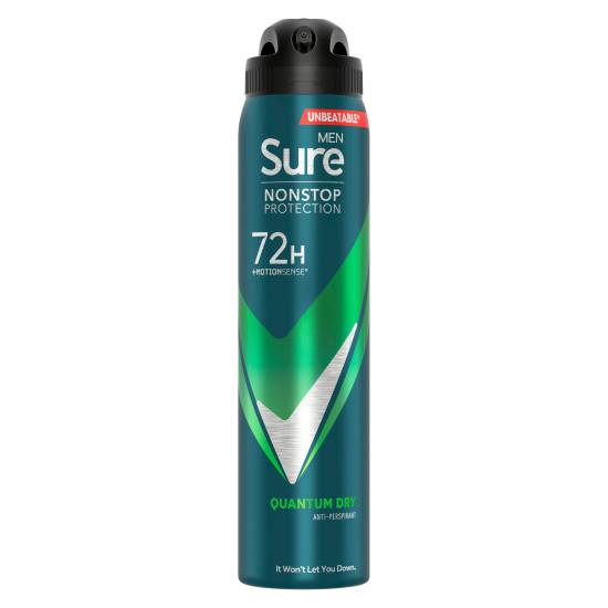 Sure Men Anti-Perspirant Deodorant Aerosol Quantum (250ml)