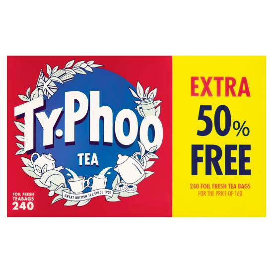 Typhoo Tea Foil Fresh Teabags (240 ct,696 g)