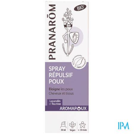 Pranarom Aromapoux Spray Repulsif Poux Bio 30ml Anti-poux - Santé