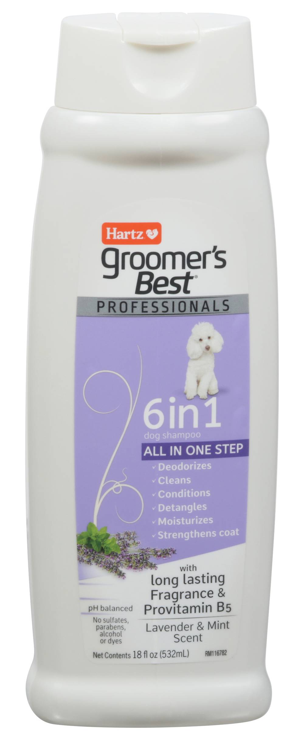 Hartz Groomer's Best Professionals 6 in 1 Lavender & Mint Scent Dog Shampoo (18 fl oz)