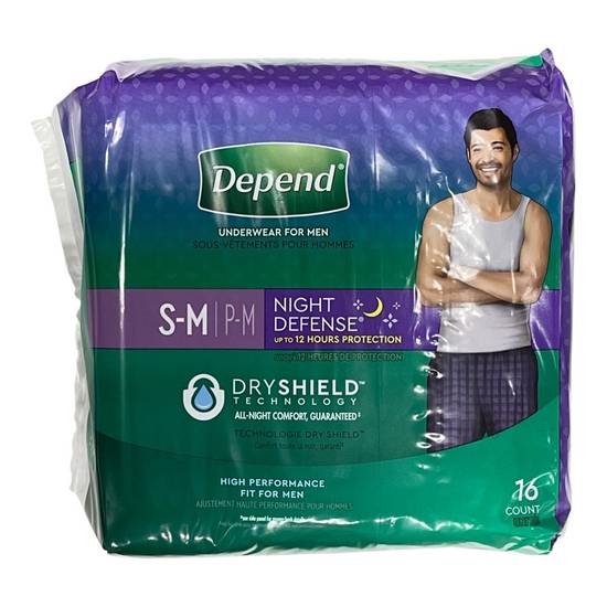 Depend · Men underwear night defense L (16 units)