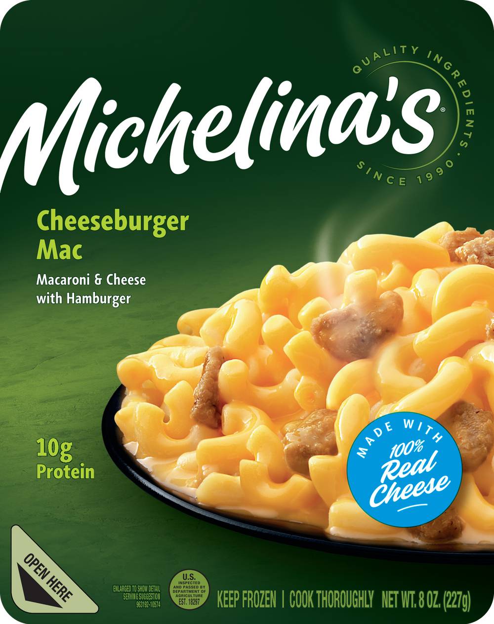 Michelina's Cheeseburger Mac Macaroni & Cheese With Hamburger