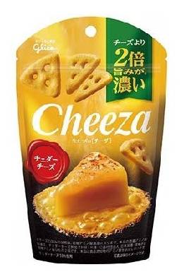 266306：グリコ 生チーズのCheeza チェダーチーズ 36G / Glico Cheeza Cheddar Cheese Crackers, 36G