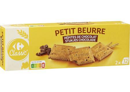 Carrefour Classic' - Biscuits petit beurre  (pépites de chocolat)