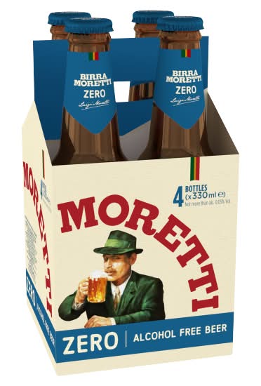 Moretti Zero Alcohol Free Beer Cider (4 x 330ml)