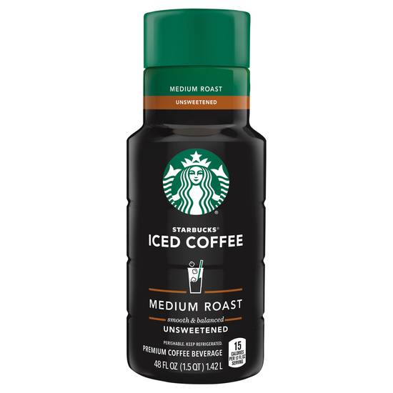 Starbucks Unsweetened Medium Roast Iced Coffee (48 fl oz)
