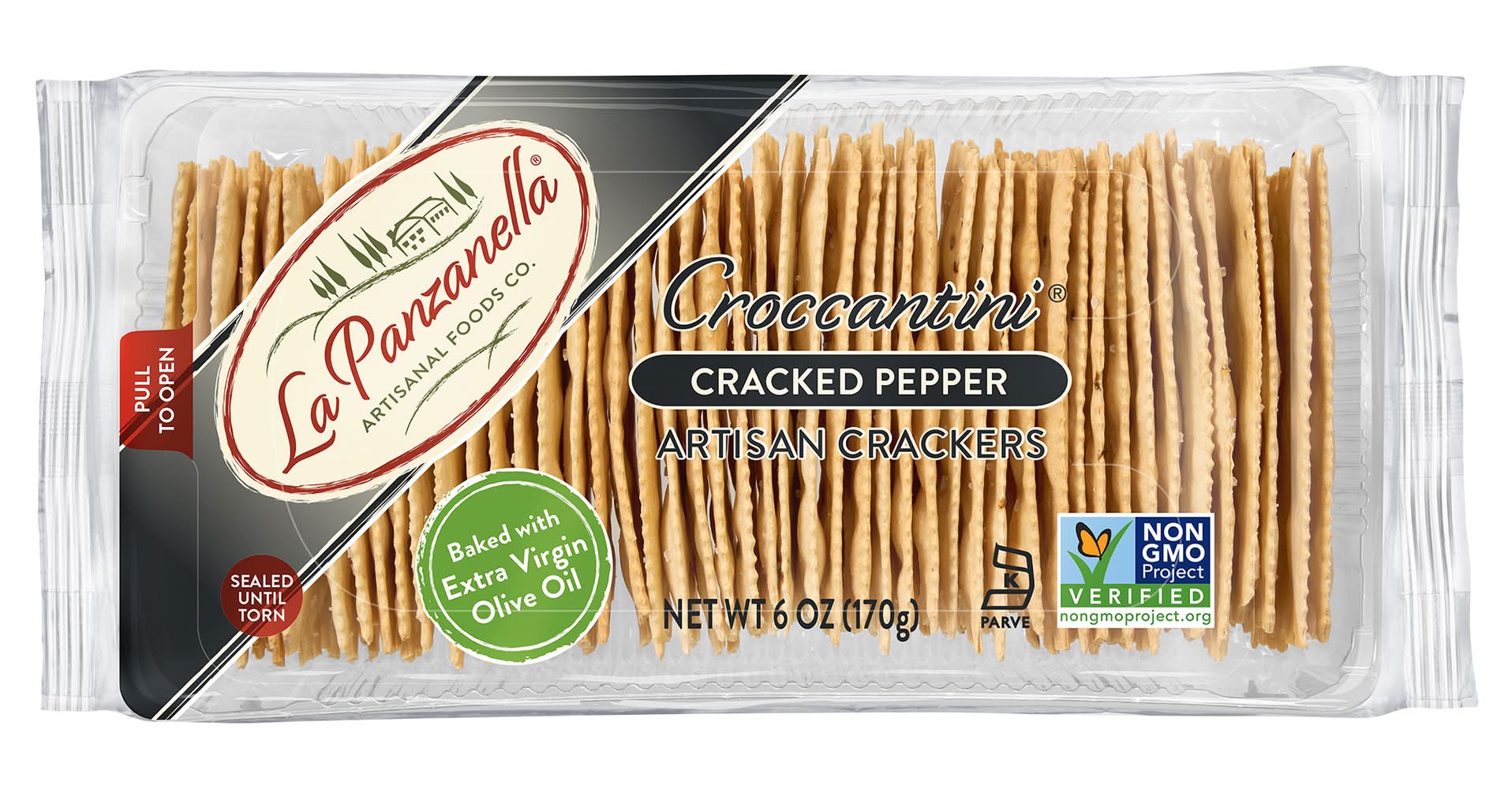 La Panzanella Mini Cracked Pepper Croccantini Crackers (6 oz)