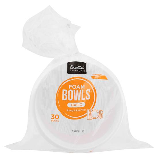 Essential Everyday Basic Foam Bowls (30 ct)