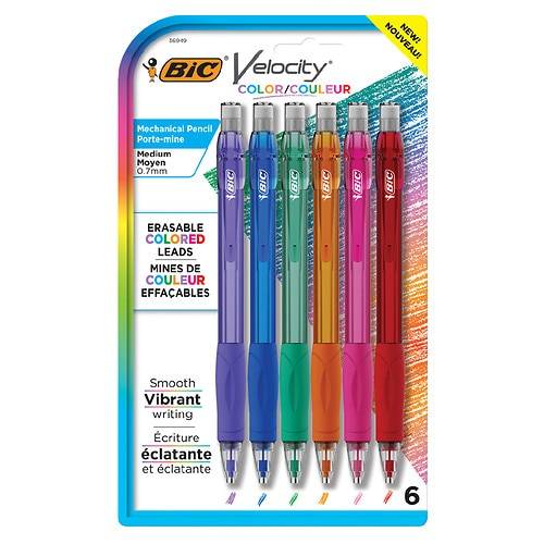 BIC Mechanical Pencils Refills with Colored Leads, Medium Point (0.7 mm) - 6.0 ea
