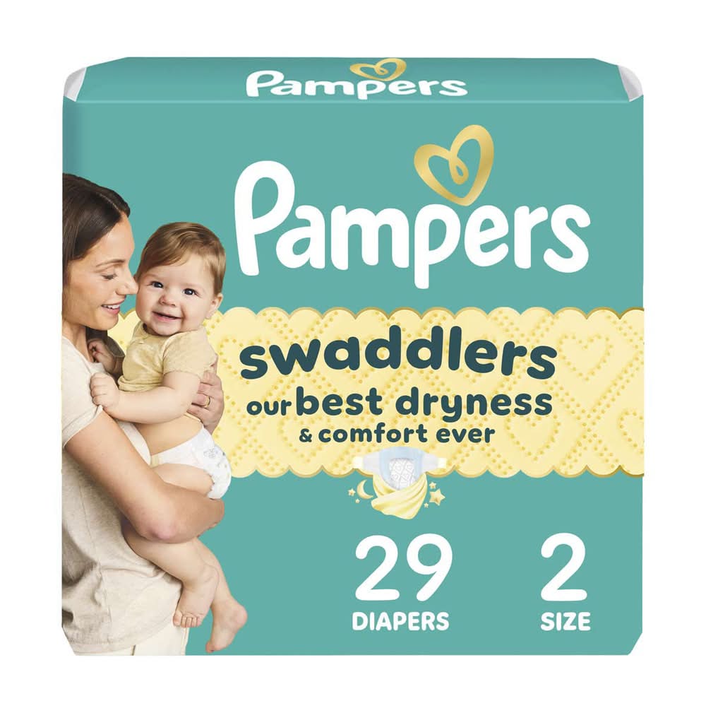 Pampers Swaddlers Diapers Size 2 (10-22 Lbs) 29 Ct