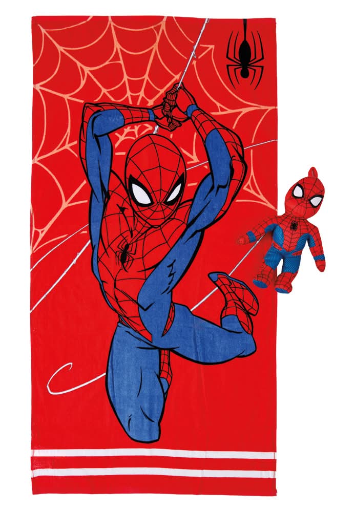 Spiderman Bath Towel and Bath Buddy Set