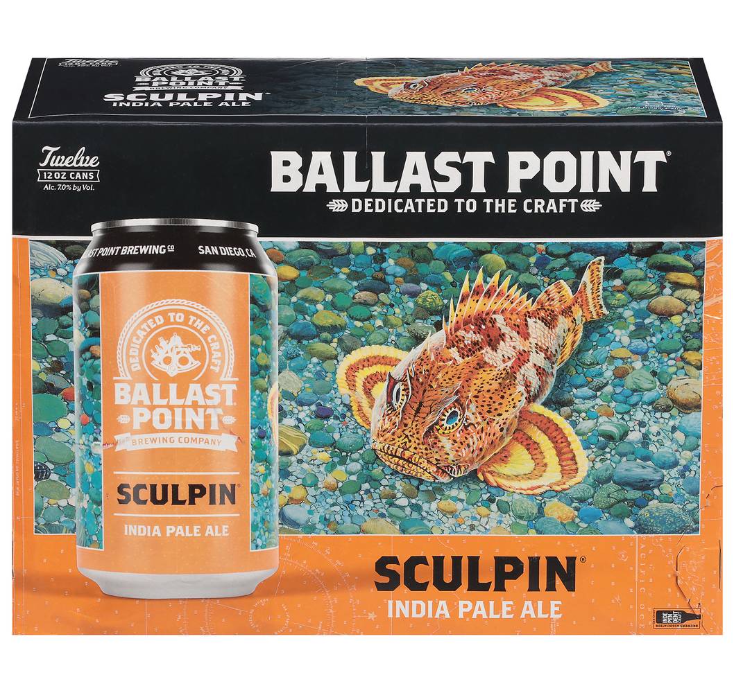 Ballast Point Sculpin India Pale Ale Beer (12 x 12 fl oz)