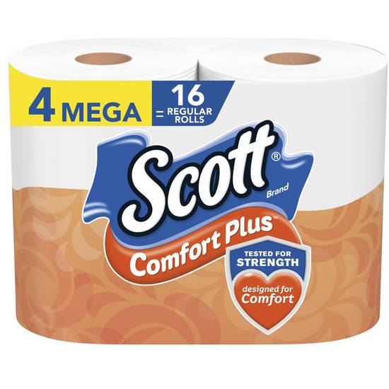 Scott ComfortPlus Bath Tissue - 425 Sheets Per Roll, 4 ct
