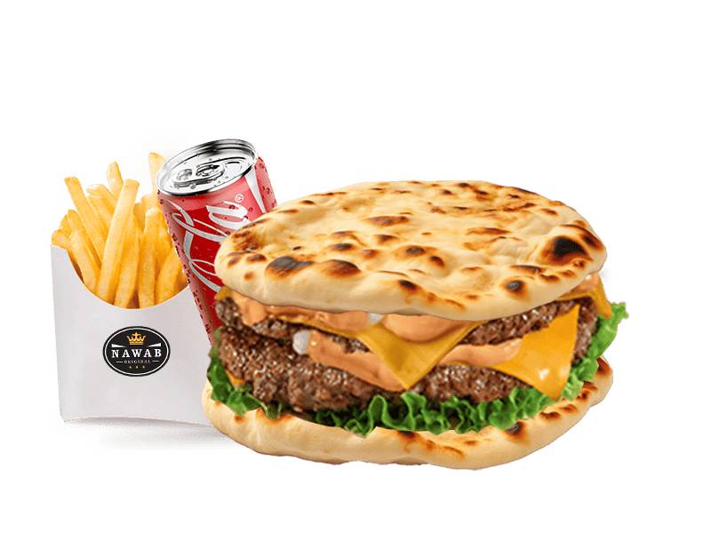 Menu naan burger gérant