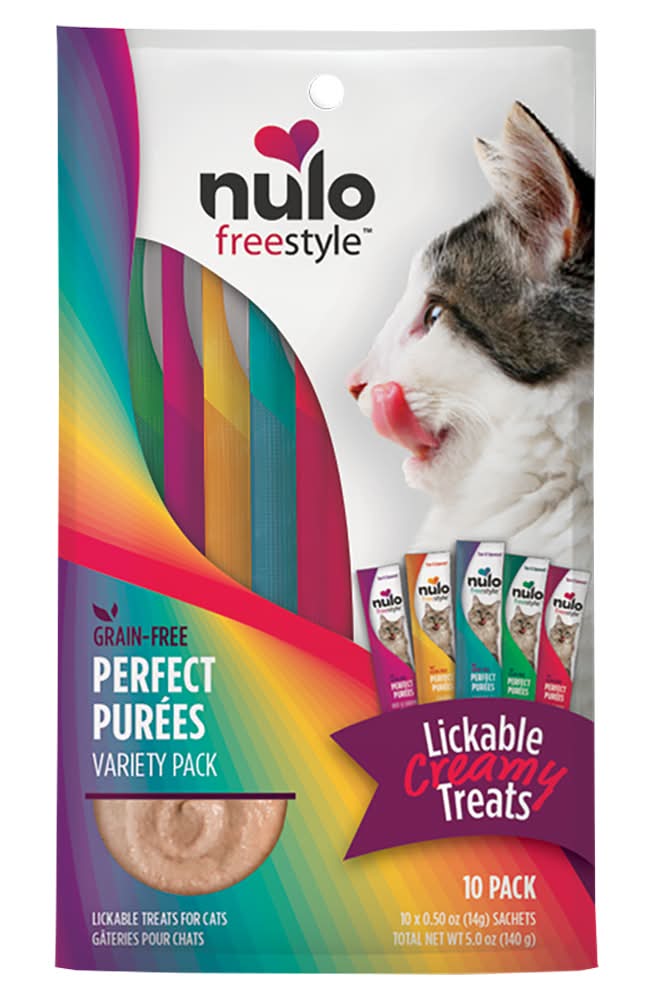Nulo Freestyle Perfect Purees Variety Pack Lickable Cat Treats, 10-Pack (10 pk)