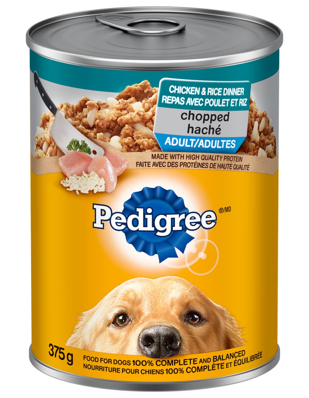 Pedigree Wet Chopped Ground Dinner Chicken & Rice Dinner (0.38 kg)
