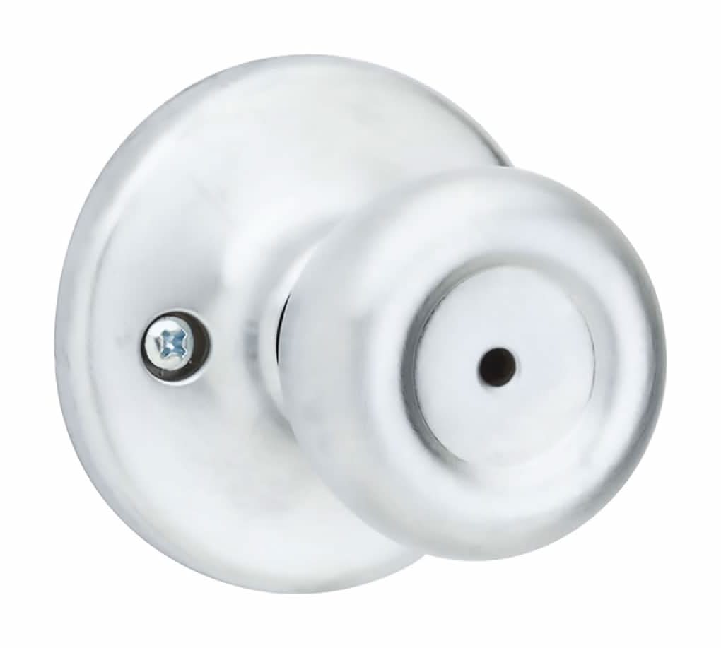 Kwikset Tylo Satin Chrome Interior or Bed/Bath Privacy Door Knob