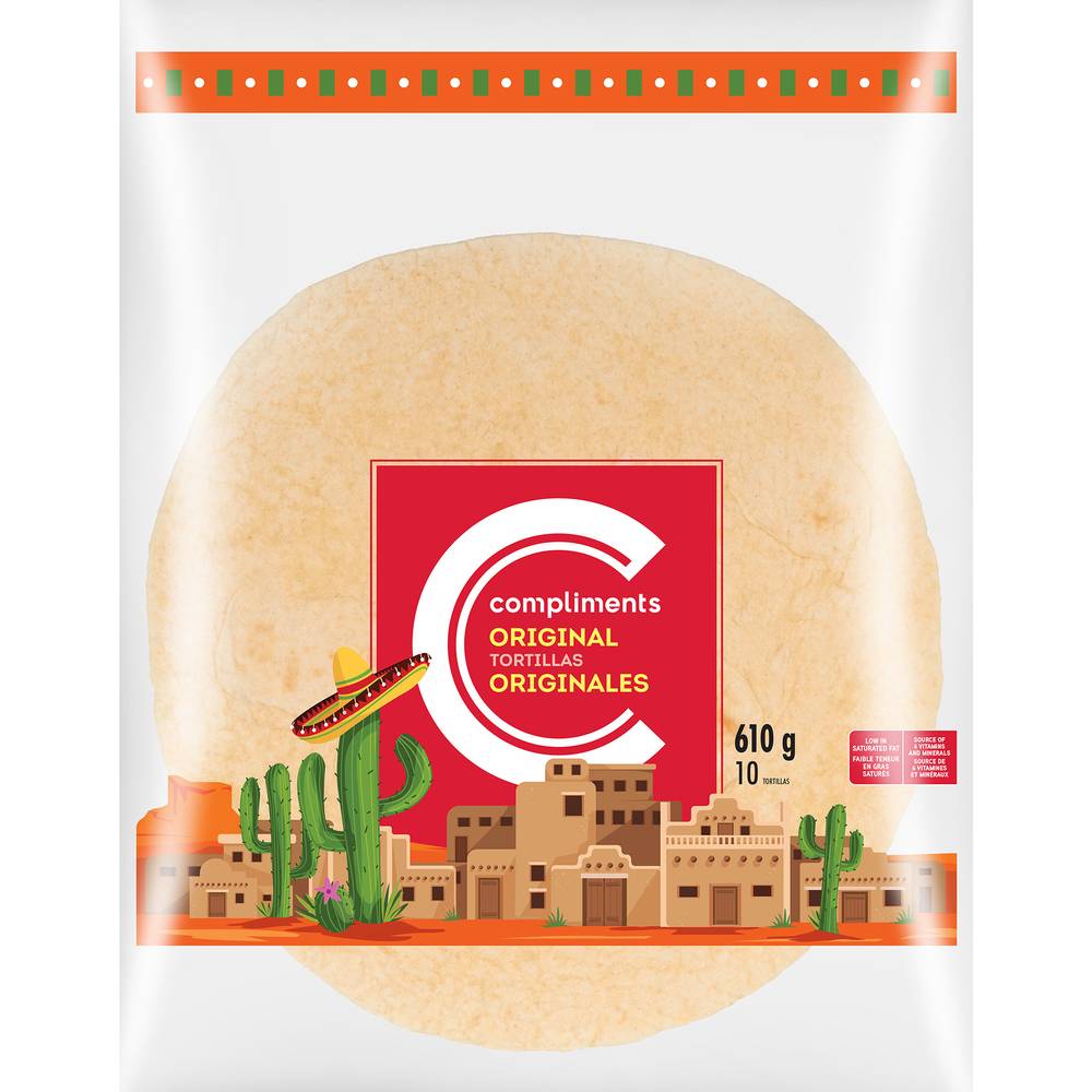 Compliments Tortillas Original 10-Inch 610 g