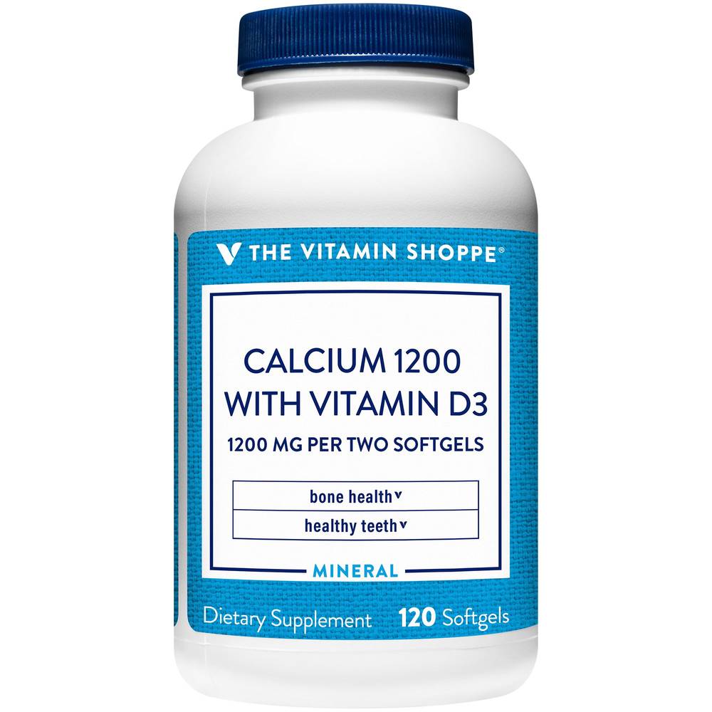 The Vitamin Shoppe Calcium With Vitamin D3 With 1200 mg Softgels