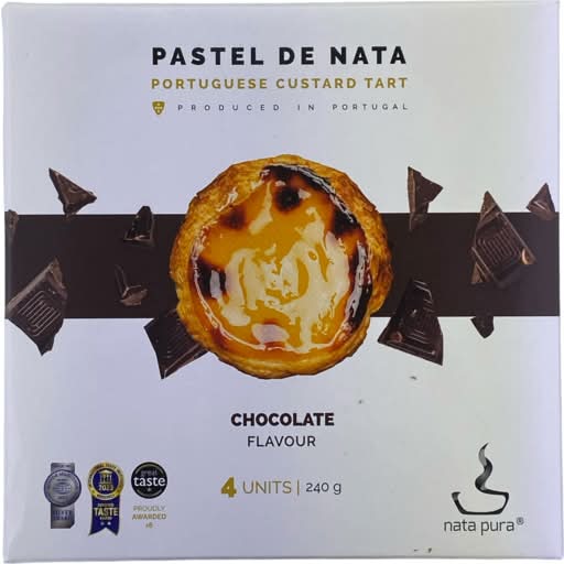 Nata Pura Portuguese Tarts, Chocolate (240g, 4 pack)