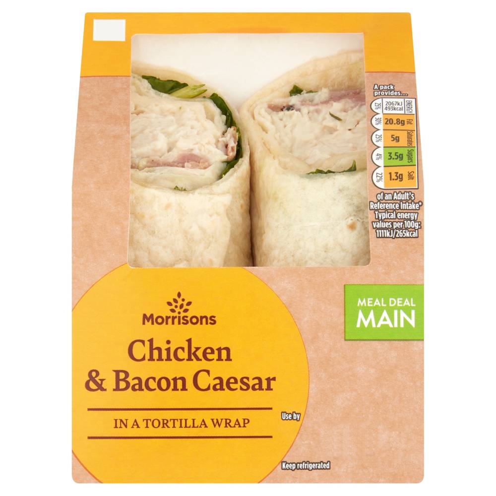 Morrisons Chicken & Bacon Caesar in a Tortilla Wrap