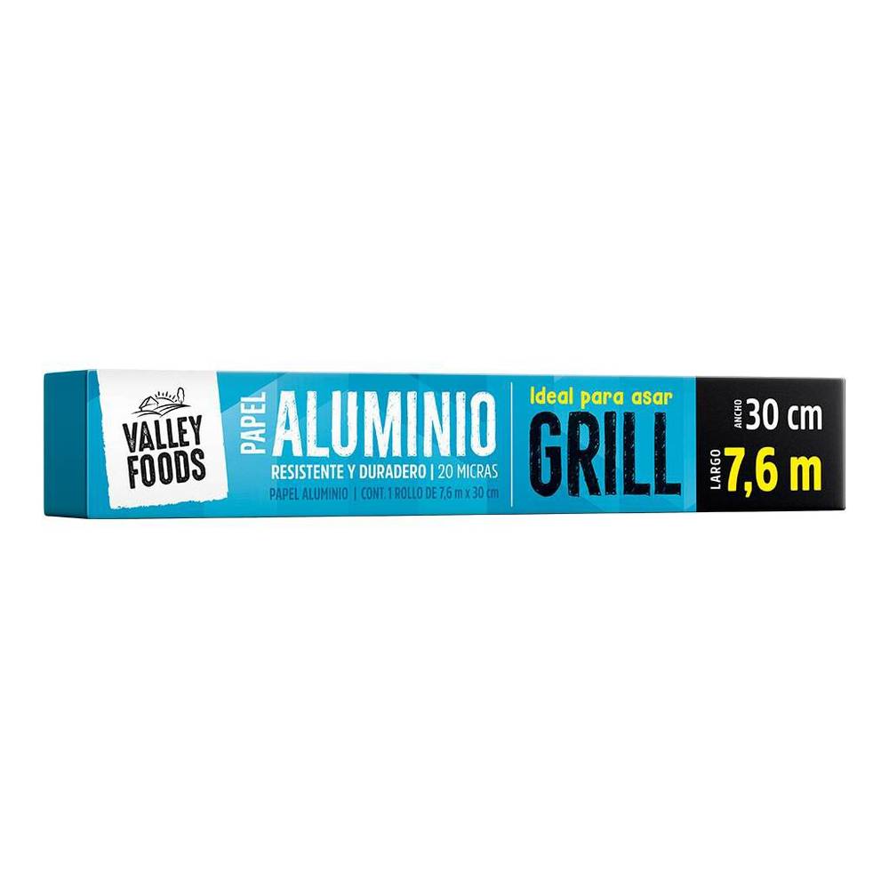 ALUMINIO GRILL VALLEY FOODS 7.6m X 30cm