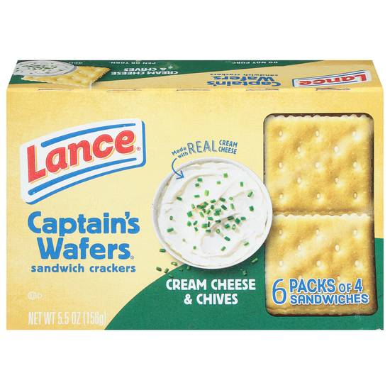 Lance Cream Cheese & Chives Sandwich Crackers (6 ct)