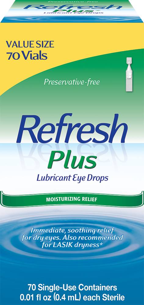Refresh Plus Lubricant Eye Drops, 70CT