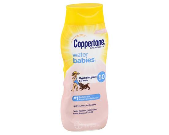 Coppertone · Water Babies SPF 50 Hypoallergenic Sunscreen Lotion (8 oz)