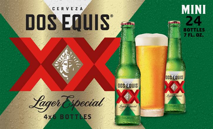 Dos Equis Mini Lager Especial Beer (24 ct, 7 fl oz)