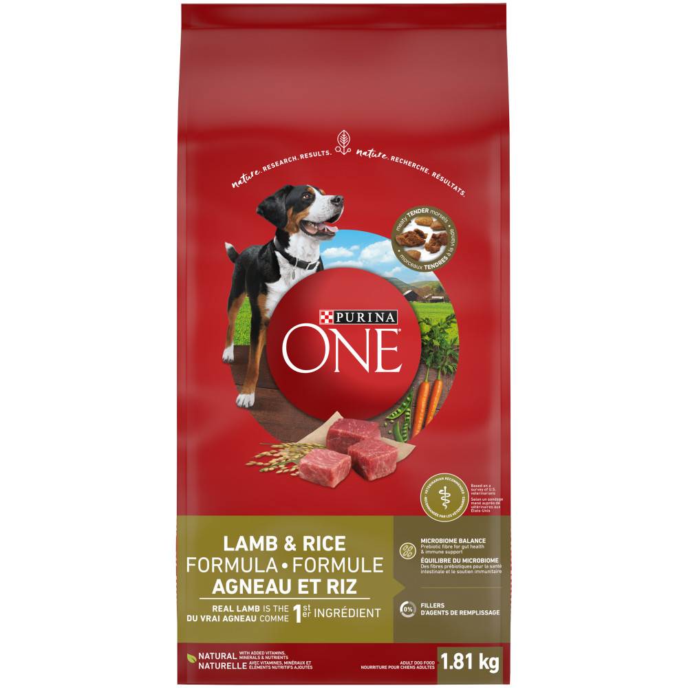 Purina one nourriture pour chiens smartblend formule agneau et riz, one (1,81 kg) - lamb & rice formula dry dog food (1.81 kg)