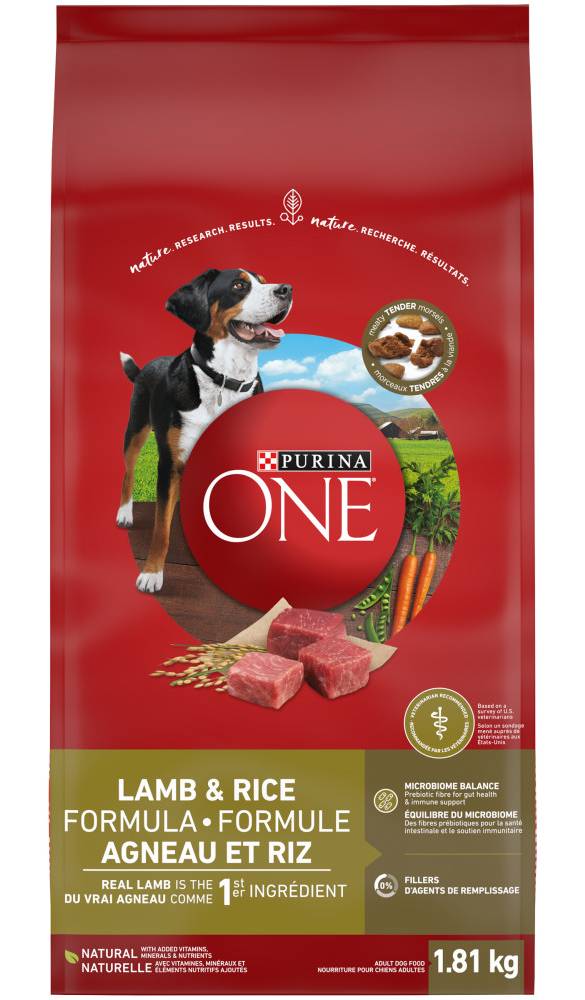 Purina one nourriture pour chiens smartblend formule agneau et riz, one (1,81 kg) - lamb & rice formula dry dog food (1.81 kg)