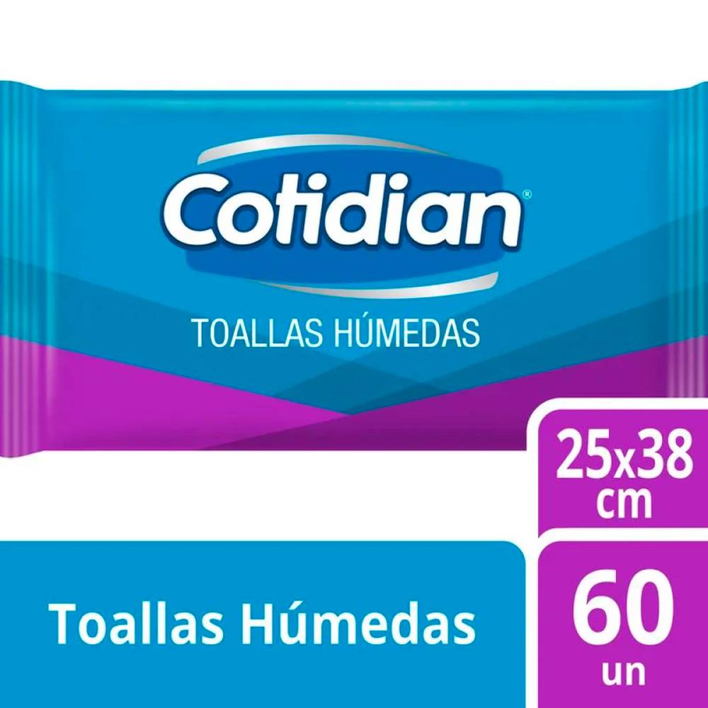 Cotidian · Toallas húmedas para adultos - XG (60 un)