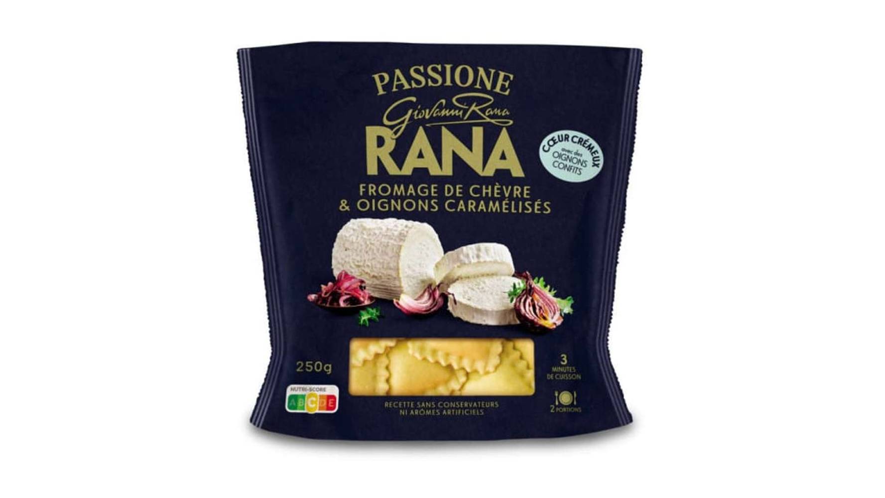 Rana - Pâtes fraîches ravioli fromage de chèvre et oignons de tropea caramélisés