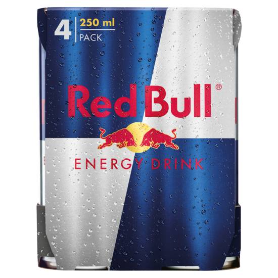 Red Bull Energy Drink (4 pack, 250 ml)