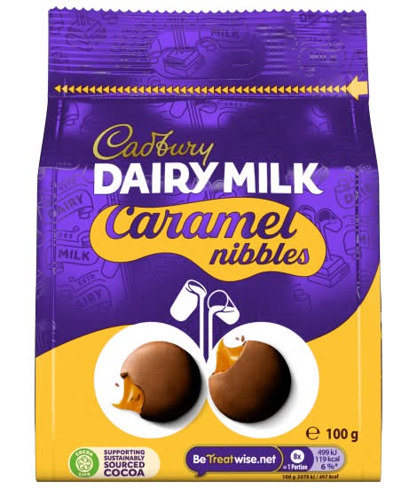 Cadbury Dairy Milk Caramel Nibbles Chocolate (100g)