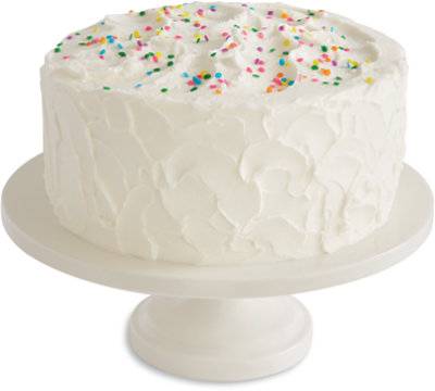 Bakery Cake 1/4 Sheet White White Iced Celebration - Each
