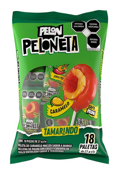 Pelon Pelo Rico · Paleta de caramelo, tamarindo-mango (378 g)