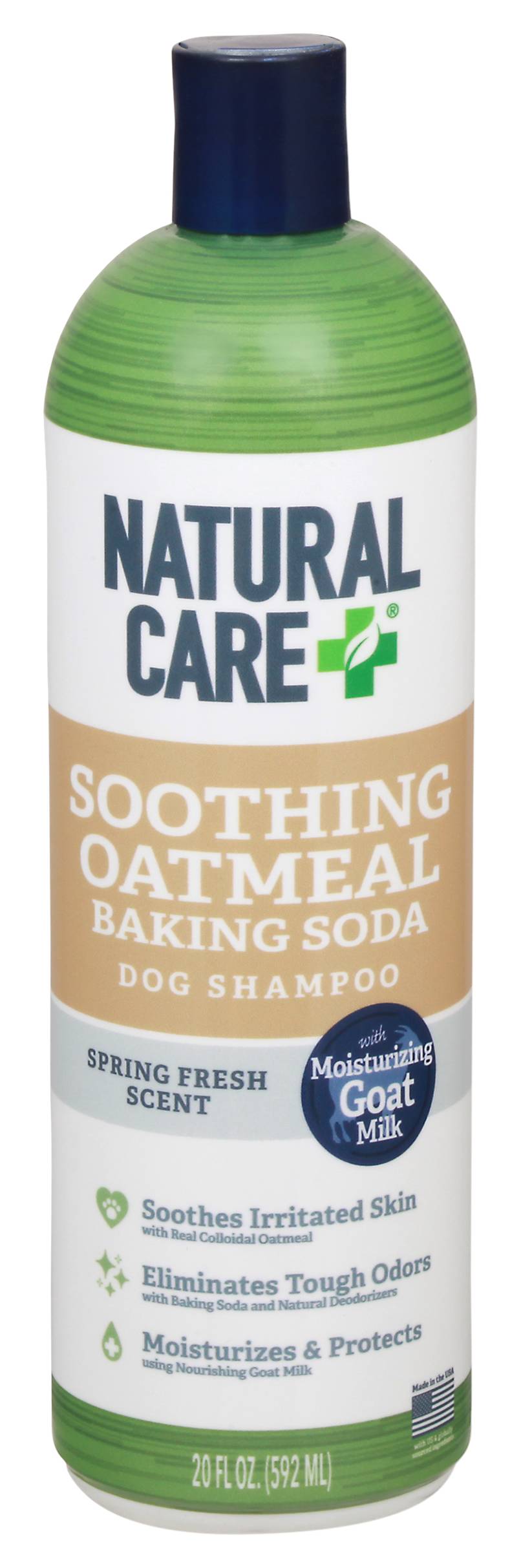 Natural Care Soothing Oatmeal Baking Soda Dog Shampoo With Moisturizing Goat Milk, Spring Fresh (20 fl oz)