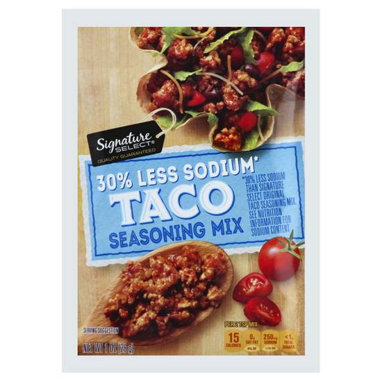 Signature Select 30% Less Sodium Taco Seasoning Mix