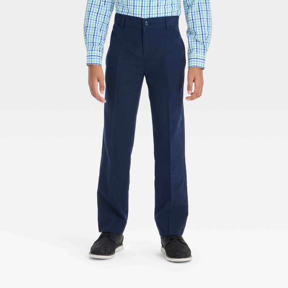 Boys' Regular Fit Suit Pants - Cat & Jack™ Navy Blue 5