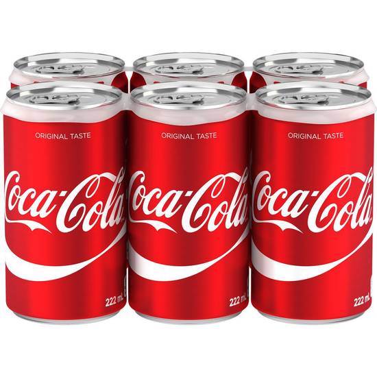 Coca-Cola Original Soft Drink (6 ct, 222 ml)