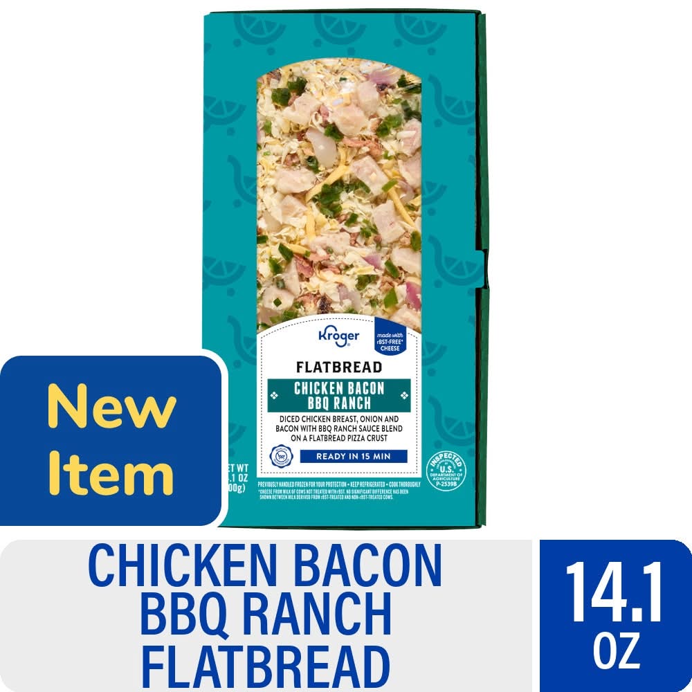 Kroger Flatbread, Chicken Bacon Bbq Ranch (14.1 oz)