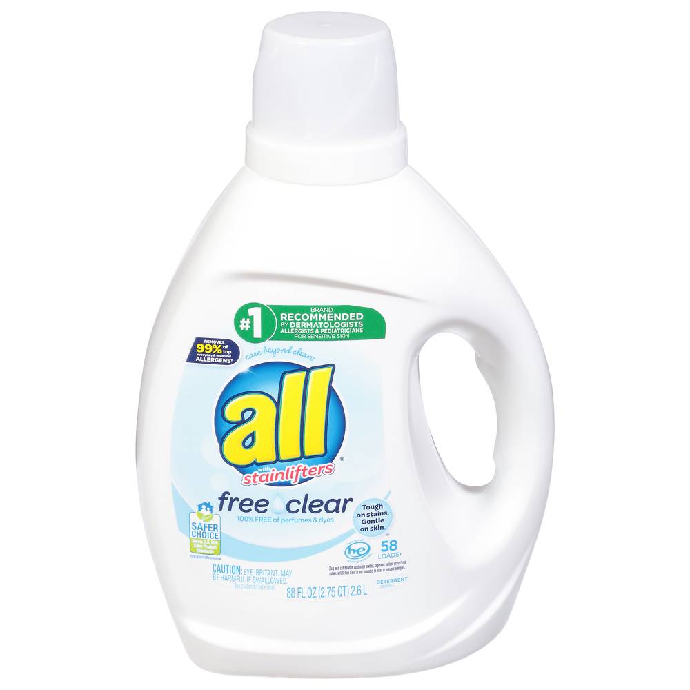 All Stainlifters Free Clear Liquid Detergent